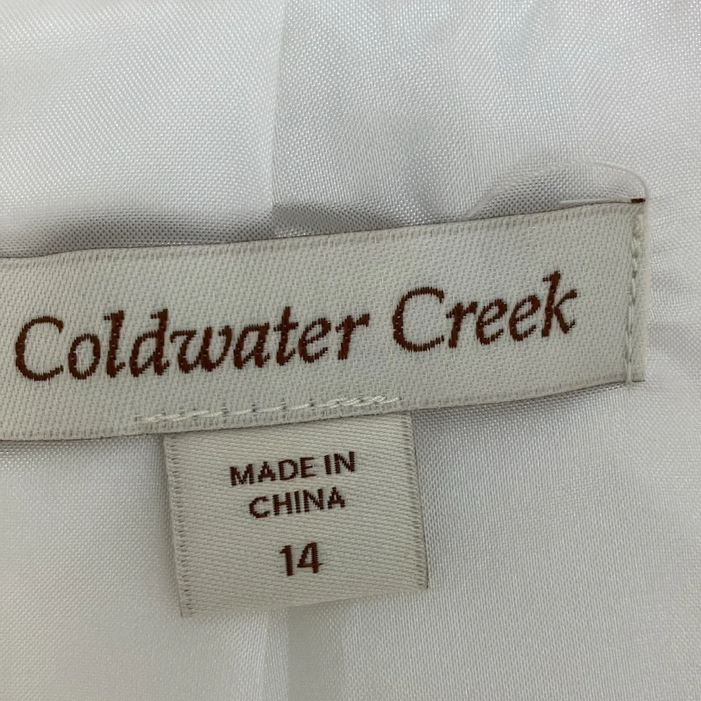 Coldwater Creek Blazer Crinkle Women's 14 Crinkle‎ Cotton Linen
